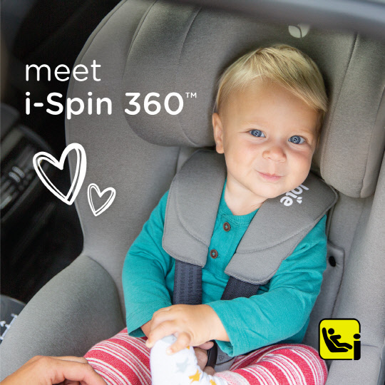 조이(Joie)가 최신의 유럽 안전기준 'i-Size' 획득한 회전형카시트'아이스핀360'을 출시했다 (사진제공=조이)